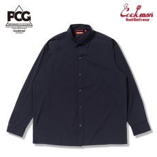 画像1: COOKMAN  ワークシャツ Long Sleeve Work Shirts Navy (1)