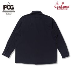画像2: COOKMAN  ワークシャツ Long Sleeve Work Shirts Navy (2)