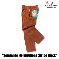 画像11: COOKMAN  シェフパンツ Chef Pants Semiwide Herringbone Stripe Brick (11)