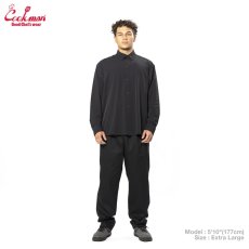 画像9: COOKMAN  ワークシャツ Long Sleeve Work Shirts Black (9)