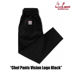 画像1: COOKMAN  シェフパンツ Chef Pants Vision Logo Black (1)