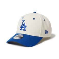 画像1: NEW ERA  9FORTY 2-Tone Woven Label ロサンゼルス・ドジャース クローム ロイヤルバイザー (1)