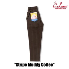 画像2: COOKMAN  シェフパンツ Chef Pants Stripe Muddy Coffee (2)