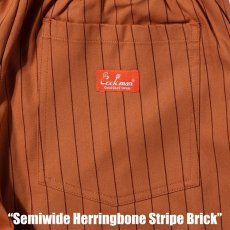 画像7: COOKMAN  シェフパンツ Chef Pants Semiwide Herringbone Stripe Brick (7)