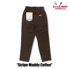 画像3: COOKMAN  シェフパンツ Chef Pants Stripe Muddy Coffee (3)