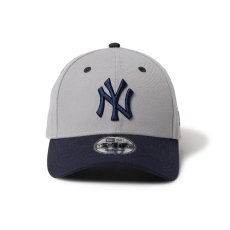画像2: NEW ERA  9FORTY 2-Tone Woven Label ニューヨーク・ヤンキース グレー ネイビーバイザー (2)