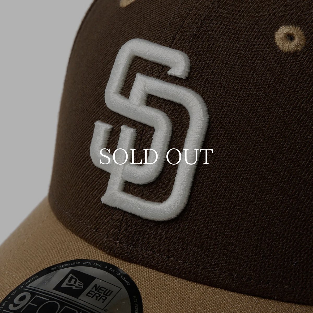 画像4: NEW ERA  9FORTY 2-Tone Woven Label サンディエゴ・パドレス ウォルナット カーキバイザー (4)