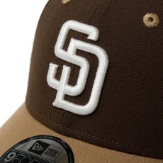 画像4: NEW ERA  9FORTY 2-Tone Woven Label サンディエゴ・パドレス ウォルナット カーキバイザー (4)