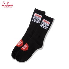 画像3: COOKMAN  ソックス Rib Crew Socks Vision Logo Black (3)
