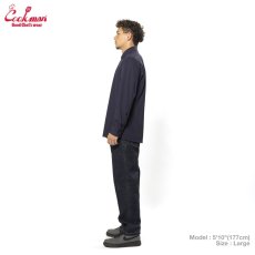 画像10: COOKMAN  ワークシャツ Long Sleeve Work Shirts Navy (10)
