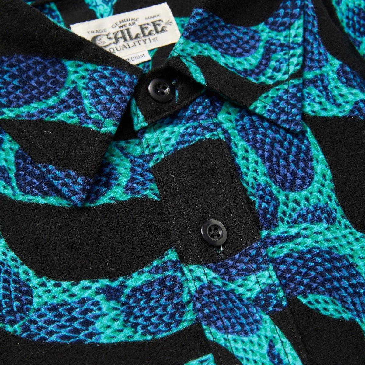 画像5: CALEE  PRINT NEL L/S SH <SNAKE PATTERN> (5)