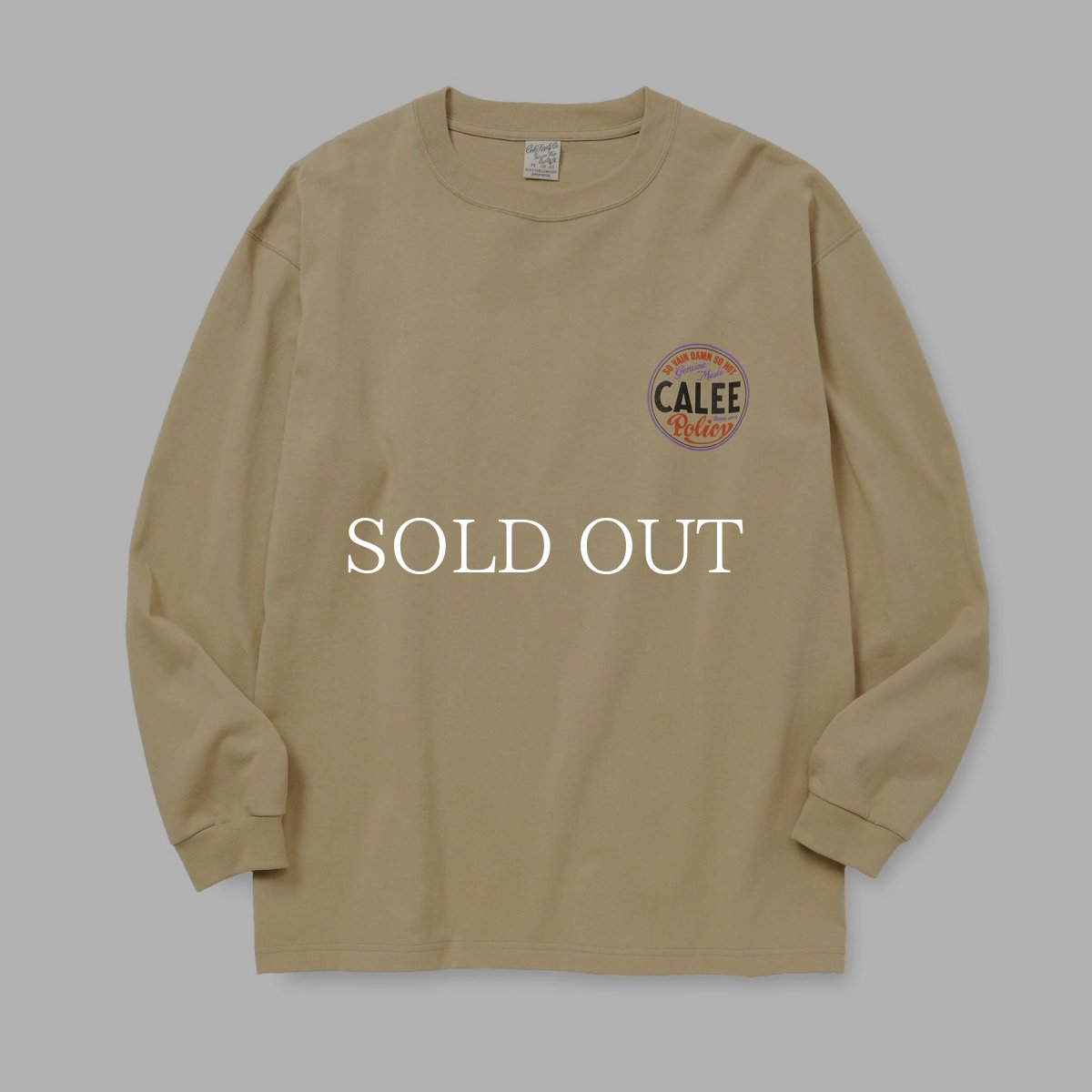 画像3: CALEE  VINTAGE TYPE CIRCLE LOGO L/S TEE (3)