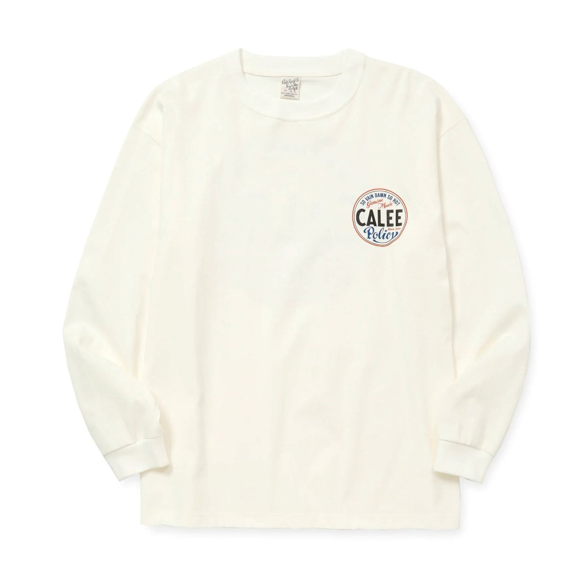 画像1: CALEE  VINTAGE TYPE CIRCLE LOGO L/S TEE (1)