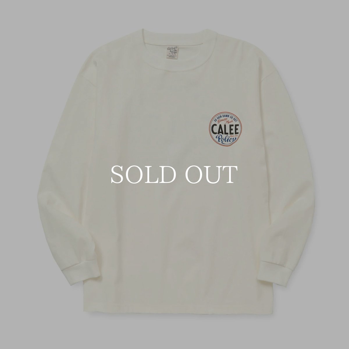 画像1: CALEE  VINTAGE TYPE CIRCLE LOGO L/S TEE (1)