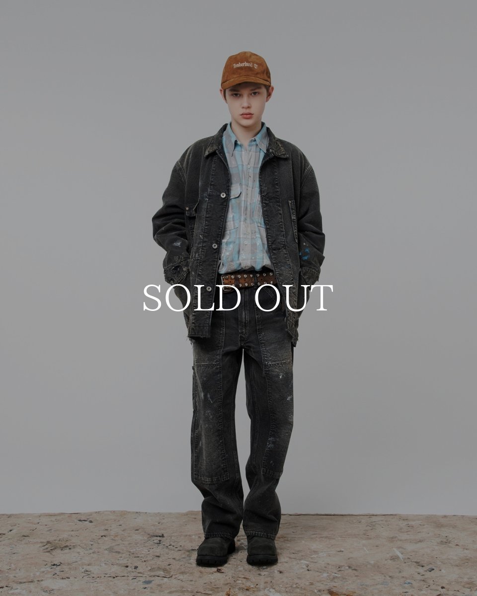 画像3: BOW WOW  PAINTER'S PAINT STAINED FLANNEL SHIRT (3)