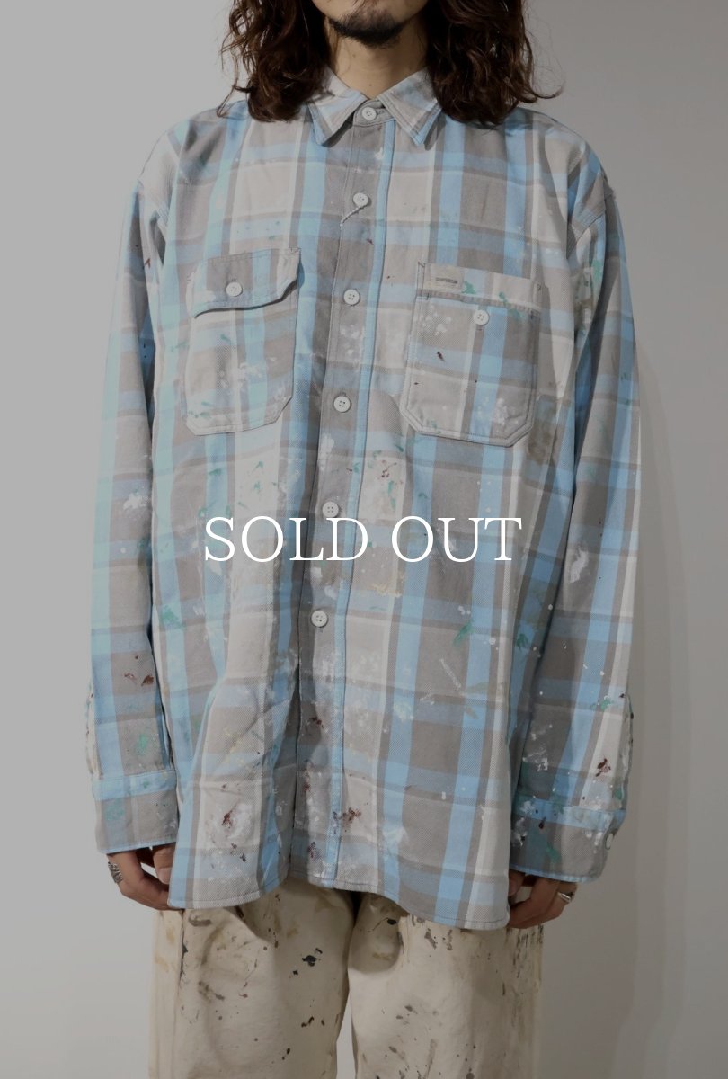 画像4: BOW WOW  PAINTER'S PAINT STAINED FLANNEL SHIRT (4)