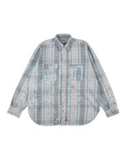 画像1: BOW WOW  PAINTER'S PAINT STAINED FLANNEL SHIRT (1)