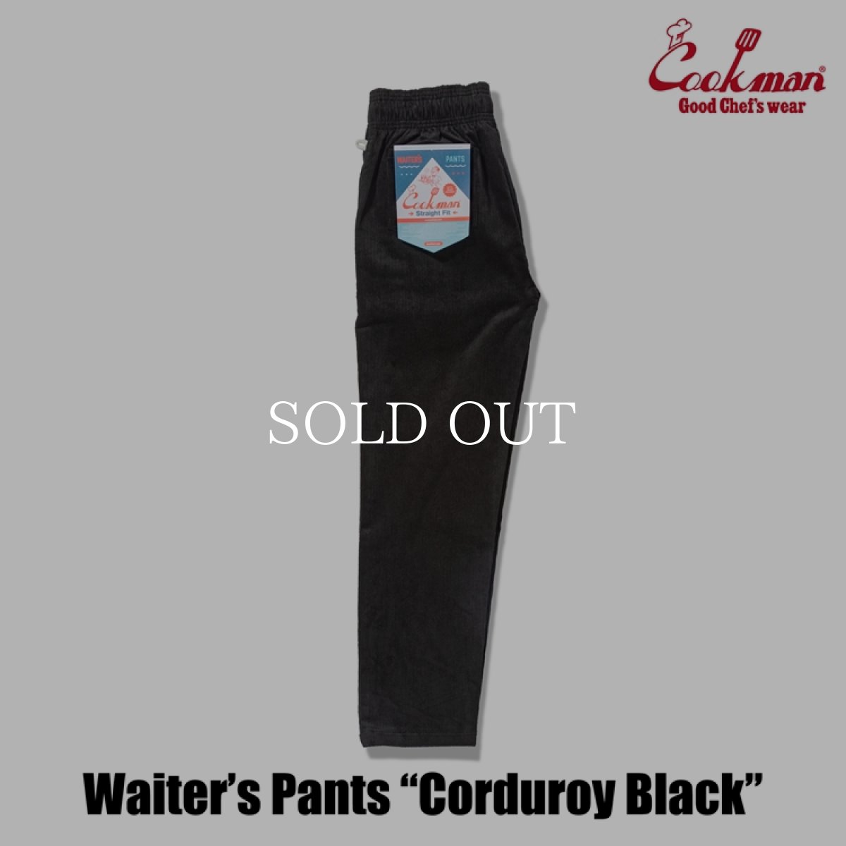 画像4: COOKMAN  ウェイターパンツ Waiter's Pants Corduroy Black (4)