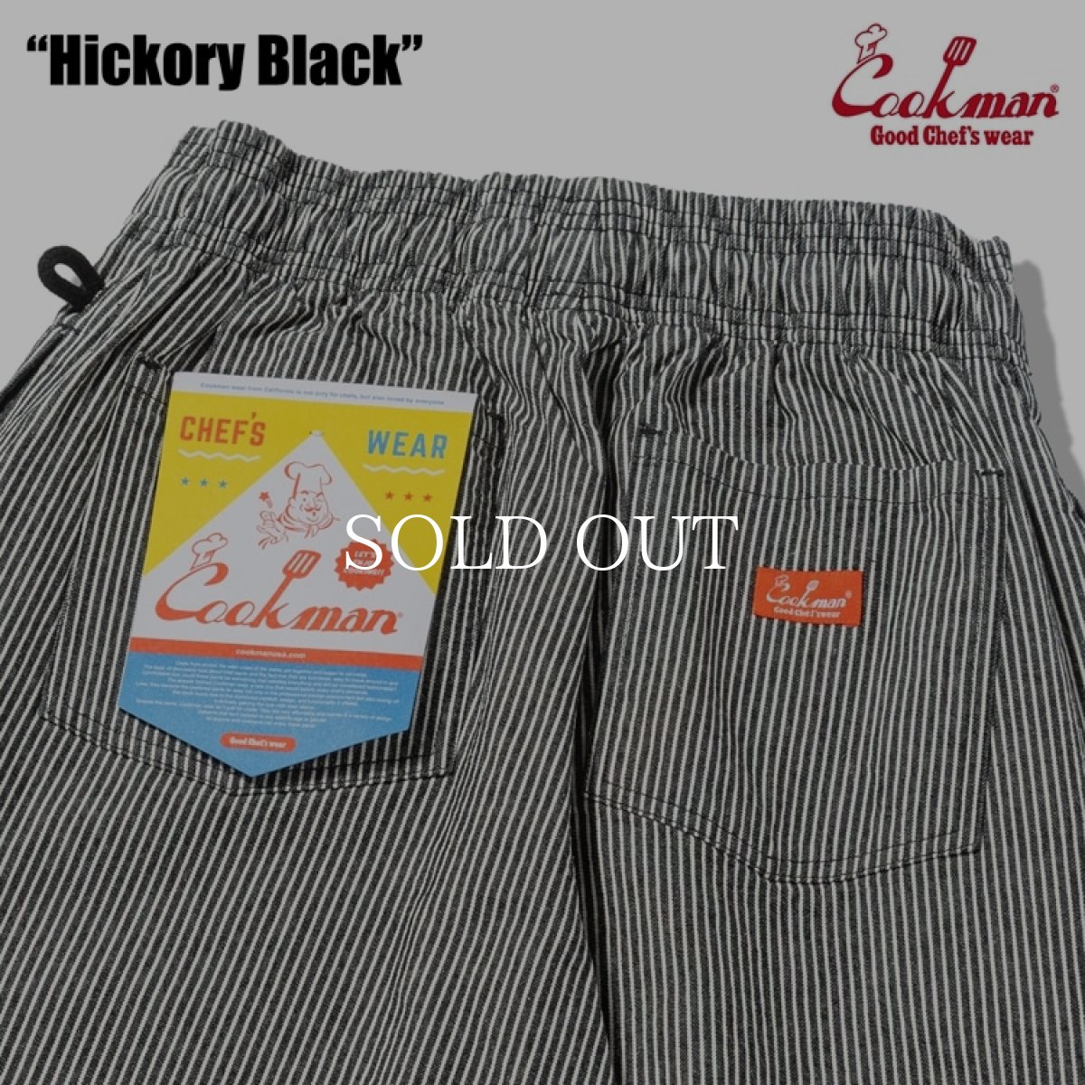 画像6: COOKMAN  シェフパンツ Chef Pants Hickory Black (6)