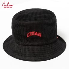 画像2: COOKMAN  バケットハット Bucket Hat Corduroy Black (2)