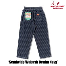 画像3: COOKMAN  シェフパンツ Chef Pants Semiwide Wabash Denim Navy (3)