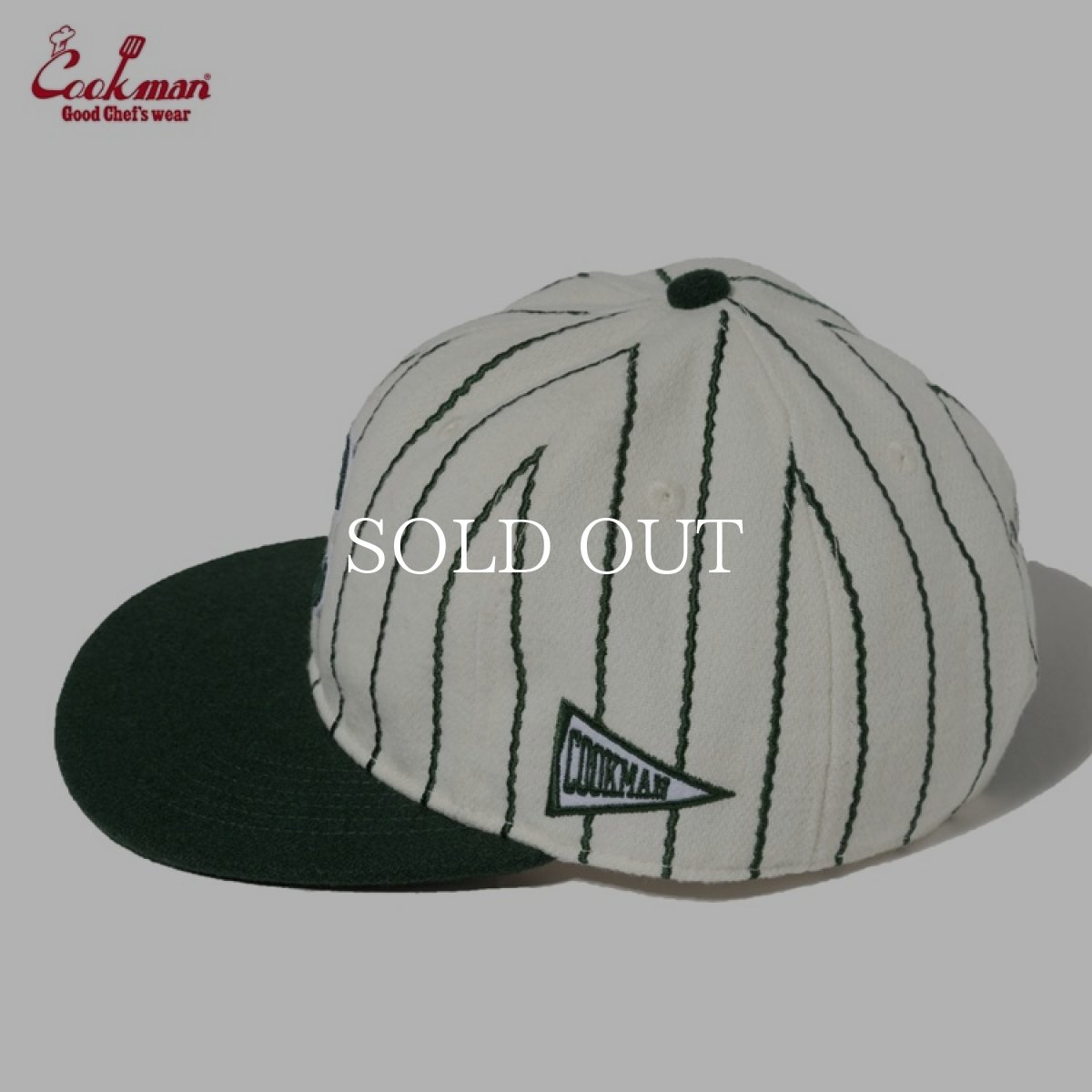 画像3: COOKMAN  キャップ Flat Brim Snapback Cap Stripe Green (3)