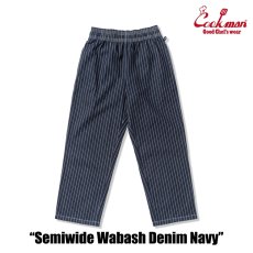 画像2: COOKMAN  シェフパンツ Chef Pants Semiwide Wabash Denim Navy (2)