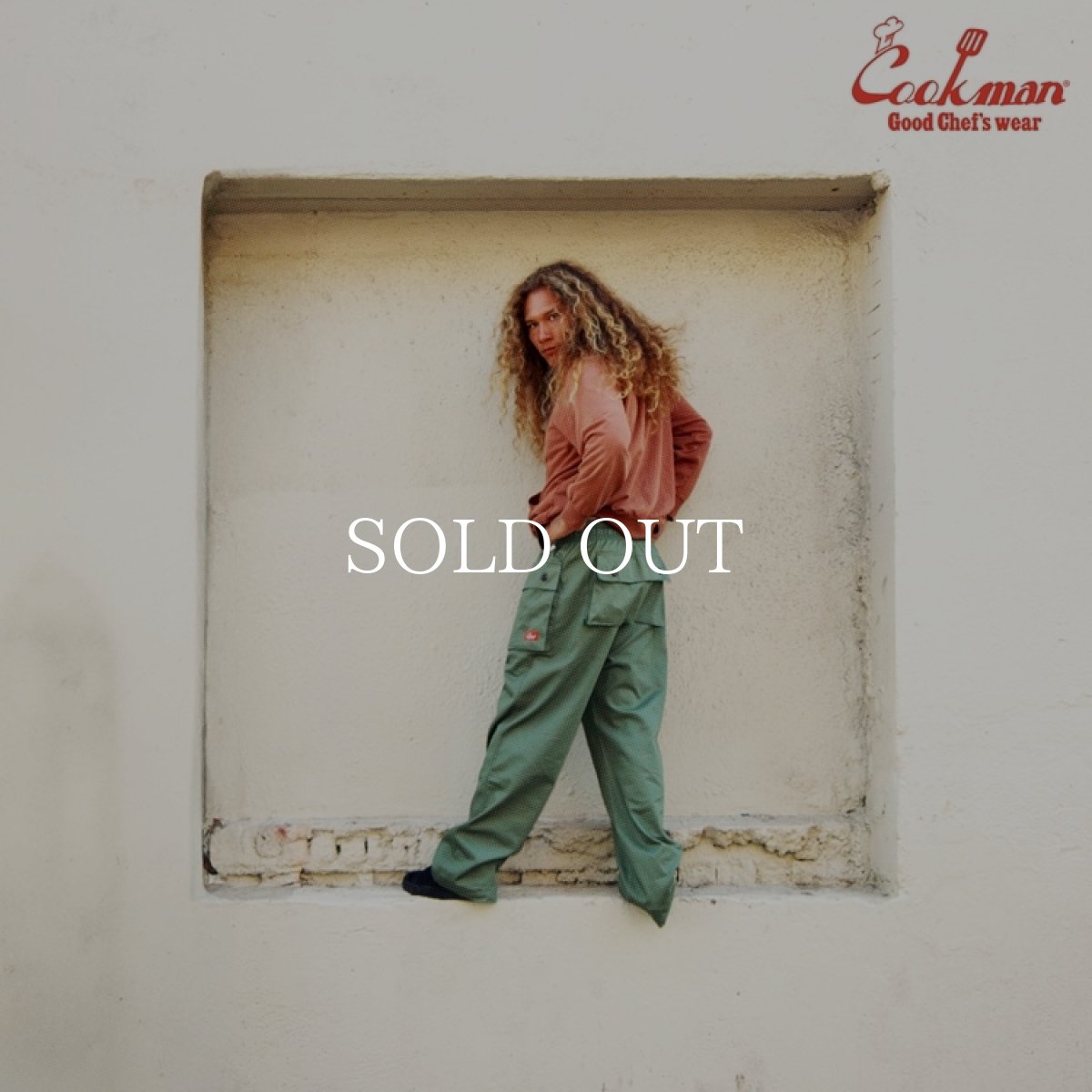 画像11: COOKMAN  モンキーパンツ Monkey Pants Herringbone Olive (11)