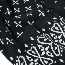 画像4: COOKMAN  カーディガン Knitted Cardigan Bandanna Cross Black (4)