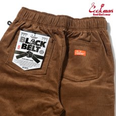 画像8: COOKMAN  シェフパンツ Chef Pants SemiwideBlack Belt Corduroy Dark Brown (8)