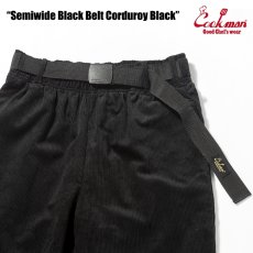 画像5: COOKMAN  シェフパンツ Chef Pants SemiwideBlack Belt Corduroy Black (5)