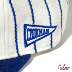 画像6: COOKMAN  キャップ Flat Brim Snapback Cap Stripe Navy (6)