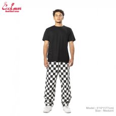 画像8: COOKMAN  シェフパンツ Chef Pants Semiwide11oz Washed Duck Canvas Checker Black (8)