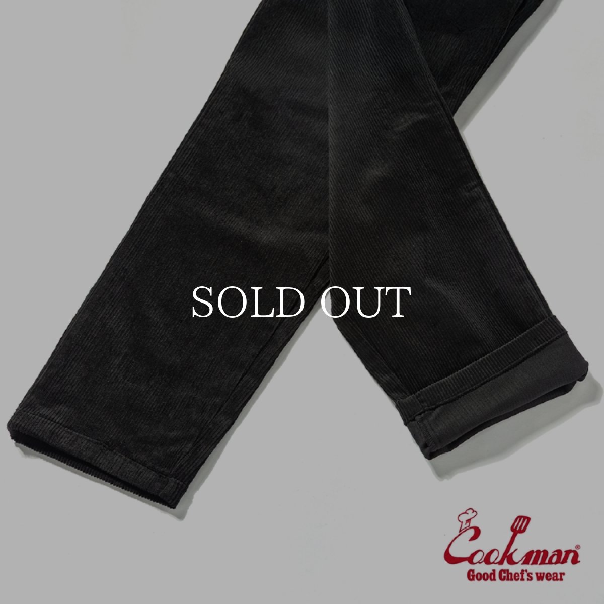 画像7: COOKMAN  ウェイターパンツ Waiter's Pants Corduroy Black (7)