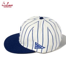 画像3: COOKMAN  キャップ Flat Brim Snapback Cap Stripe Navy (3)
