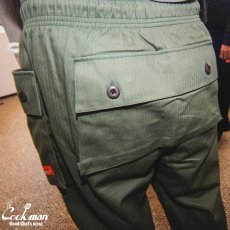 画像9: COOKMAN  モンキーパンツ Monkey Pants Herringbone Olive (9)