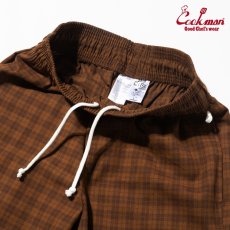 画像5: COOKMAN  シェフパンツ Chef Pants Semiwide Light Tweed Scottish Tartan Brown (5)