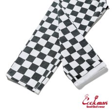 画像7: COOKMAN  シェフパンツ Chef Pants Semiwide11oz Washed Duck Canvas Checker Black (7)