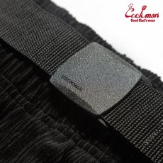画像6: COOKMAN  シェフパンツ Chef Pants SemiwideBlack Belt Corduroy Black (6)