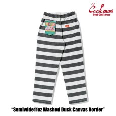 画像3: COOKMAN  シェフパンツ Chef Pants Semiwide11oz Washed Duck Canvas Border (3)
