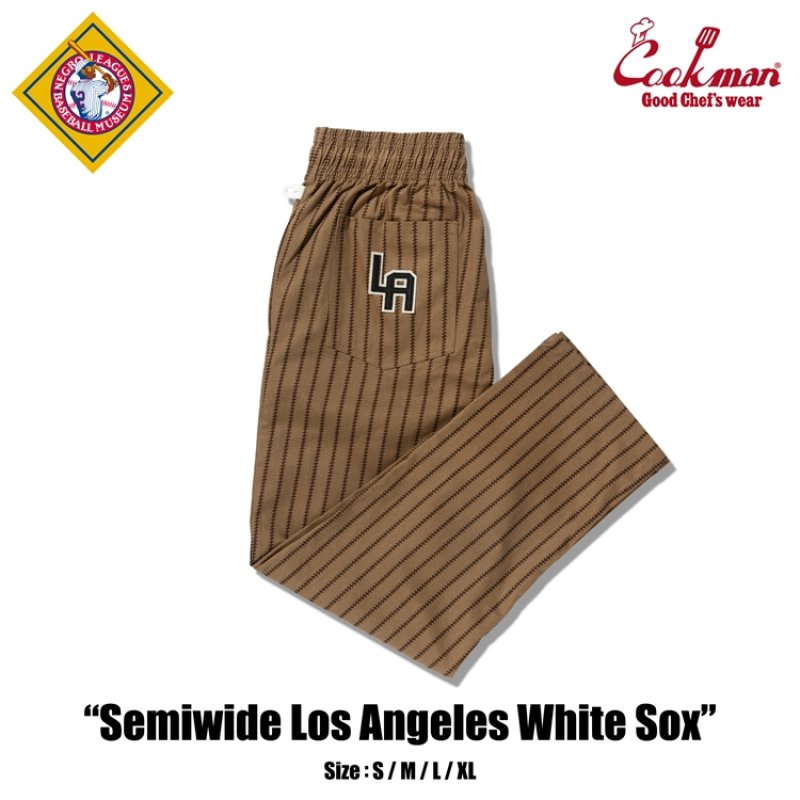 COOKMAN シェフパンツ Chef Pants Semiwide Negro Leagues LA White COOKMAN シェフパンツ Chef Pants Semiwide Negro Leagues LA White