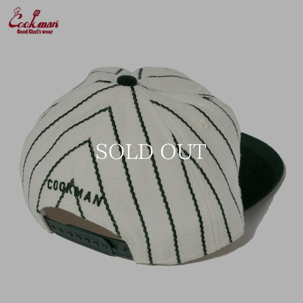 画像4: COOKMAN  キャップ Flat Brim Snapback Cap Stripe Green (4)