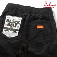 画像8: COOKMAN  シェフパンツ Chef Pants SemiwideBlack Belt Corduroy Black (8)