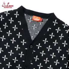 画像3: COOKMAN  カーディガン Knitted Cardigan Bandanna Cross Black (3)