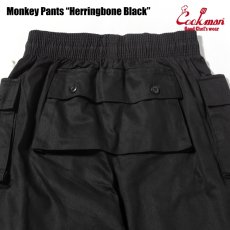 画像6: COOKMAN  モンキーパンツ Monkey Pants Herringbone Black (6)
