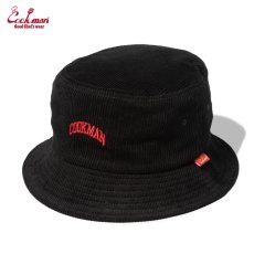 画像1: COOKMAN  バケットハット Bucket Hat Corduroy Black (1)