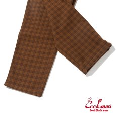 画像7: COOKMAN  シェフパンツ Chef Pants Semiwide Light Tweed Scottish Tartan Brown (7)