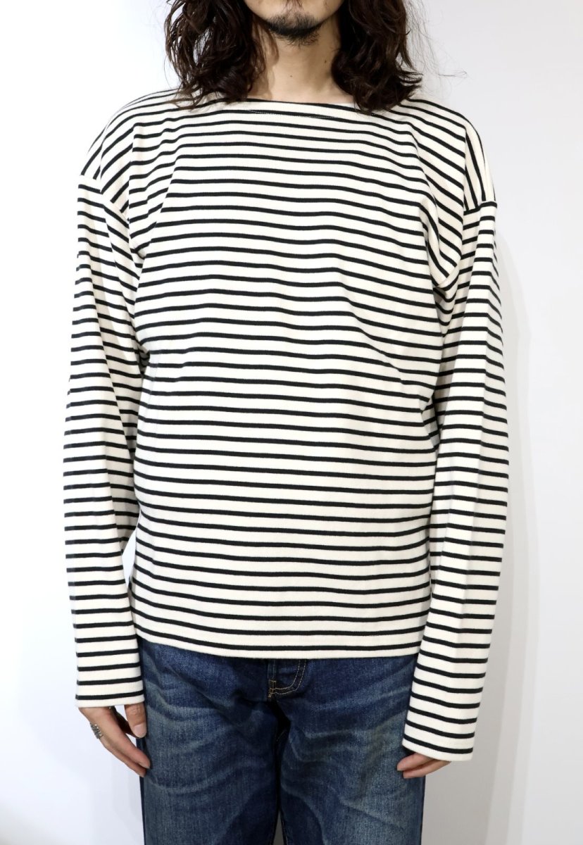 画像22: MINEDENIM  Marine Border Boatneck L/S T-SH (22)