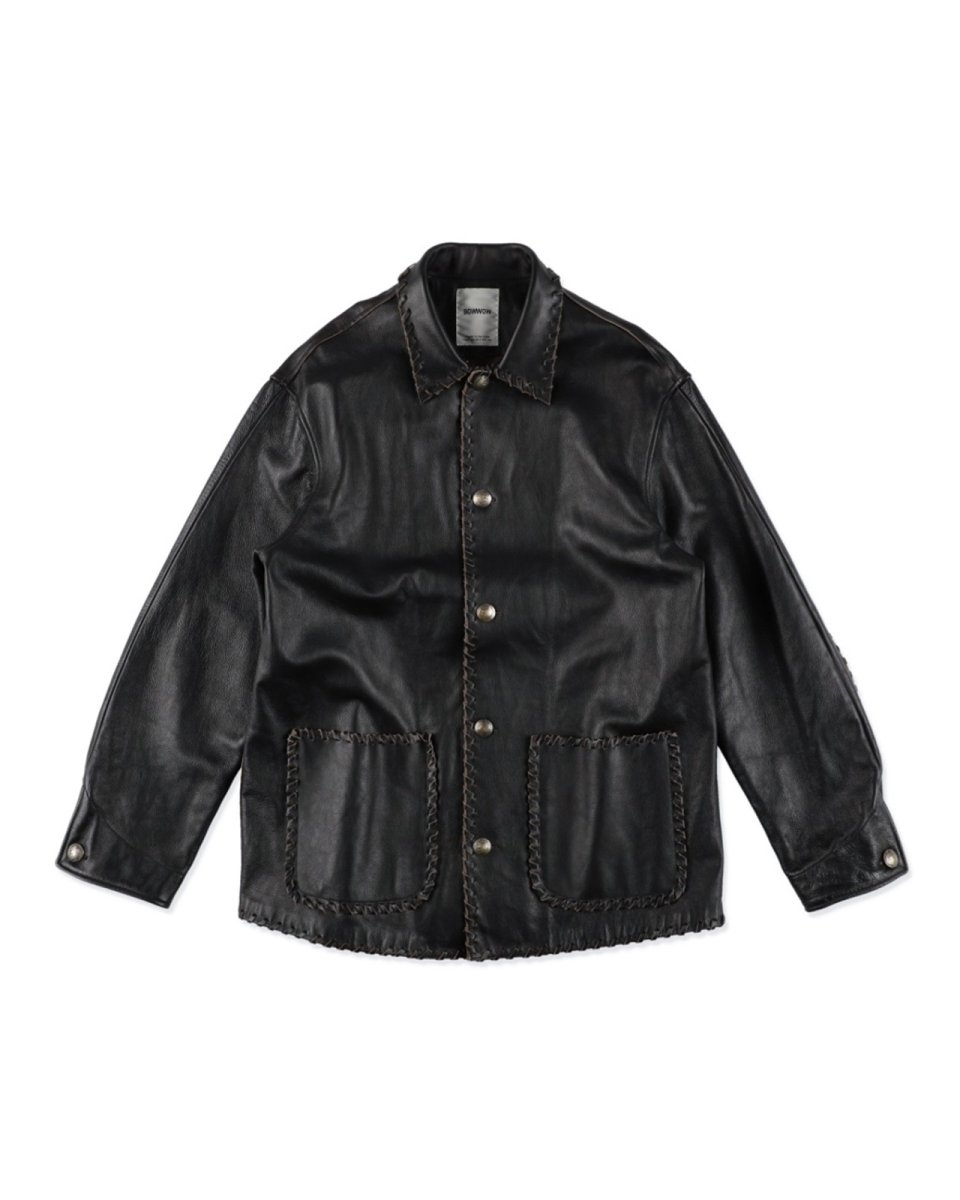 画像1: BOW WOW  BRAIDED LEATHER COVERALL (1)