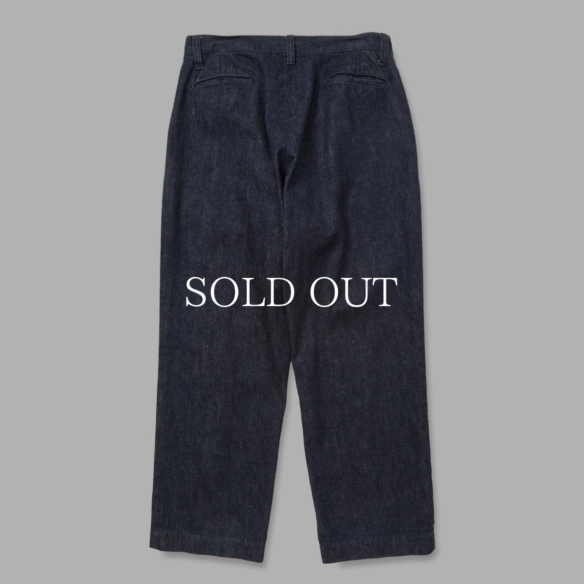 画像2: CALEE  VINTAGE REPRODUCT DENIM TUCK TROUSERS ＜INDIGO＞ (2)